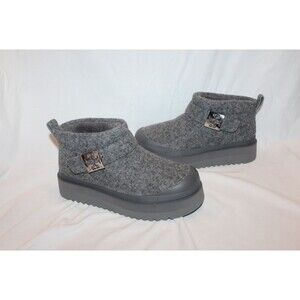 Tory Burch Women's Mellow Shearling Platform Boots NEW w/dustbag Gray 8.5 $425